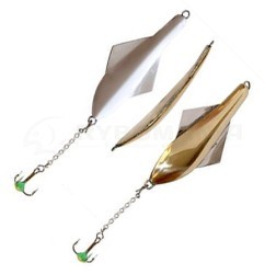 Зимние блесны Lucky John Glider с цепью и тройником