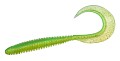 Megabass Kemuri Curly 2.5" lime chart/gold flake