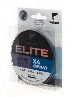 Salmo Шнур плетеный Salmo Elite X4 Braid Dark Gray 125/014