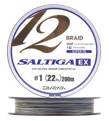Шнуры плетеные Daiwa Saltiga EX 12 Braid UVF +SI Шнуры плетеные Daiwa Saltiga EX 12 Braid UVF +SI
