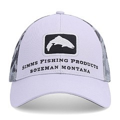 Simms Бейсболка Simms Trout Icon Trucker Ghost Camo Steel