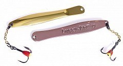Lucky John Зимняя блесна Lucky John Walle с цепочкой и тройником 60mm GC