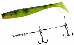 Lucky John Мягкие приманки Lucky John 3D BBS Series Kubira Swim Shad 9" PG41 + Stinger L