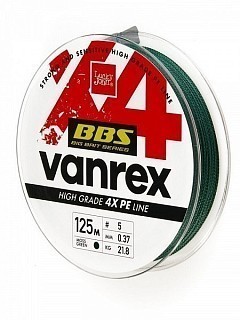 Lucky John Шнур плетеный Lucky John Vanrex BBS х4 Braid Moss Green 125/037