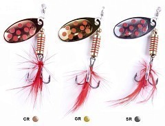 Lucky John Вращающаяся блесна Lucky John Spin-X Round 03 8g CR/GR/SR