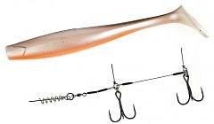 Lucky John Мягкие приманки Lucky John 3D BBS Series Kubira Swim Shad Giant 10.3" PG18 + Stinger XL