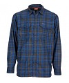 Simms Coldweather LS Shirt Rich Blue Admiral Plaid M