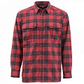 Simms Coldweather LS Shirt Red Buffalo Plaid M