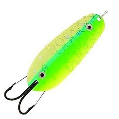 Kuusamo Колеблющаяся блесна Kuusamo Rasanen Helmi 70/10 незацеп. FYe/GR/BLU/W-B