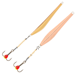 Зимние блесны Lucky John Double Blade с цепью и тройником