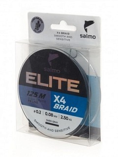 Salmo Шнур плетеный Salmo Elite X4 Braid Dark Gray 125/008