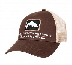 Simms Бейсболка Simms Trout Icon Trucker Mahogany
