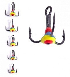 Lucky John Тройной крючок Lucky John С каплей 05SET