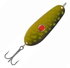 Kuusamo Колеблющаяся блесна Kuusamo Rasanen Helmi 70/20 бусинка YE/G/GR-B UV