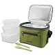 Россия Сумка изотермическая Россия Арктика с набором контейнеров для еды Green