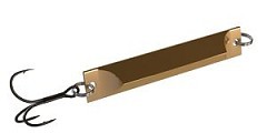 Русская блесна Колеблющаяся блесна Русская блесна Трехгранка Сабунаева 18g #02 латунь/лак