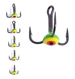 Lucky John Тройной крючок Lucky John С каплей 01SET