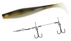 Lucky John Мягкие приманки Lucky John 3D BBS Series Kubira Swim Shad 9" PG28 + Stinger L