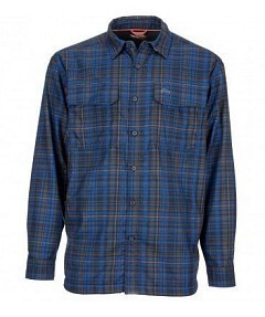 Simms Рубашка Simms Coldweather LS Shirt Rich Blue Admiral Plaid XL