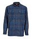 Simms Рубашка Simms Coldweather LS Shirt Rich Blue Admiral Plaid XL