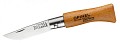 Opinel №2 Natural углеродистая сталь, рукоять из дерева бука 111020