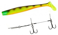 Lucky John Мягкие приманки Lucky John 3D BBS Series Kubira Swim Shad Giant 10.3" PG30 + Stinger XL