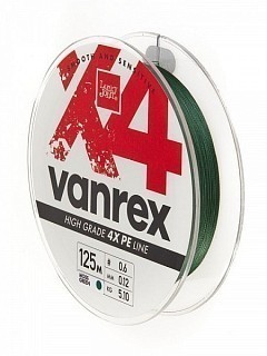 Lucky John Шнур плетеный Lucky John Vanrex х4 Braid Moss Green 125/012