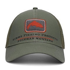 Simms Бейсболка Simms Trout Icon Trucker Smokey Olive