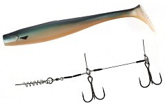 Lucky John Мягкие приманки Lucky John 3D BBS Series Kubira Swim Shad 9" PG40 + Stinger L