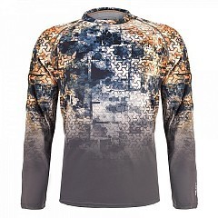 FHM Футболка FHM Mark Evo V2 принт серо-оранжевый/серый 4XL