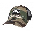 Simms Trout Icon Trucker CX Woodland Camo