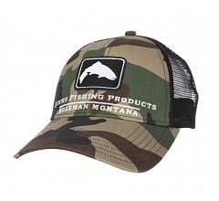 Simms Бейсболка Simms Trout Icon Trucker CX Woodland Camo
