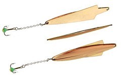 Lucky John Зимняя блесна Lucky John Wing с цепью и тройником 64mm GC