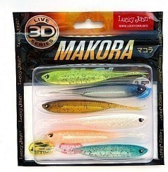 Lucky John Мягкие приманки Lucky John 3D Series Makora Split Tail 4.0" MIX1