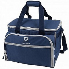 Россия Сумка изотермическая Россия Арктика с набором посуды синяя для 6х человек