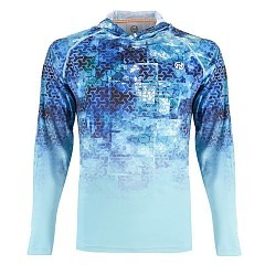 FHM Футболка FHM Mark Hoodie V2 принт голубой/мятный L