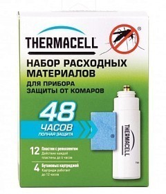 Thermacell Расходники для антимоскитов Thermacell Набор запасной  4 газовых картриджа + 12 пластин