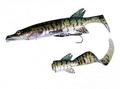 Savage Gear Мягкие приманки Savage Gear 3D Hybrid Pike 17см. 45гр. SS #07-Green Silver Pike