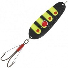 Kuusamo Колеблющаяся блесна Kuusamo Rasanen Helmi 70/20 бусинка, незацеп. BL/R/FYe/FR-S UV