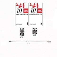 Lucky John Стальной поводок Lucky John Pro Series SSW 7x7 d 0.36мм /12кг/20см/2шт.