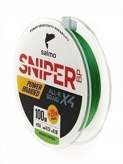 Salmo Шнур плетеный Salmo Sniper BP ALL R Braid x4 Grass Green 120/013