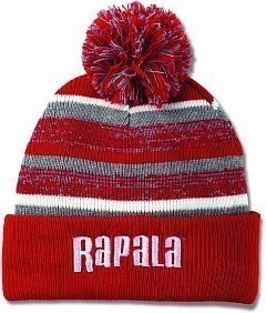 Rapala Шапка вязаная Rapala С помпоном #красная с белым логотипом