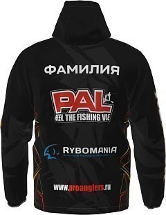 PAL Ветровка мембранная PAL Под заказ черная с нанесением