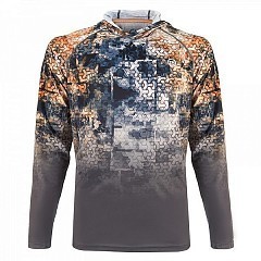 FHM Футболка FHM Mark Hoodie V2 принт серо-оранжевый/серый S
