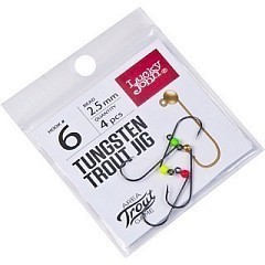 Lucky John Джиг-головка Lucky John Area Trout Game вольфрамовые 02.5mm крючок 004 MIX1 G, R, Gr,Y