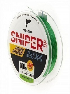 Salmo Шнур плетеный Salmo Sniper BP ALL R Braid x4 Grass Green 120/017