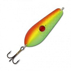 Kuusamo Колеблющаяся блесна Kuusamo Rasanen Helmi 90/28 бусинка GR/FYe/FR-S UV