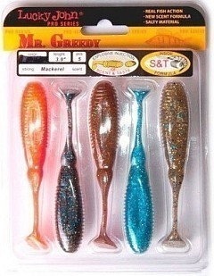 Lucky John Мягкие приманки Lucky John Pro Series Mister Greedy 3.9" MIX2