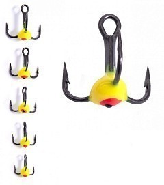 Lucky John Тройной крючок Lucky John С каплей 02SET