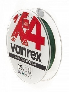 Lucky John Шнур плетеный Lucky John Vanrex х4 Braid Moss Green 125/008